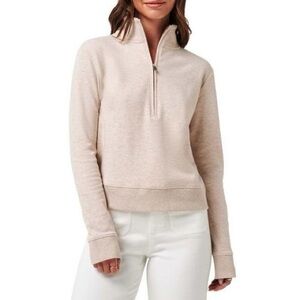 Travis Mathew Women’s Cloud 1/2 Zip 2.0 Cream/Natural Size Small NWT Pullover